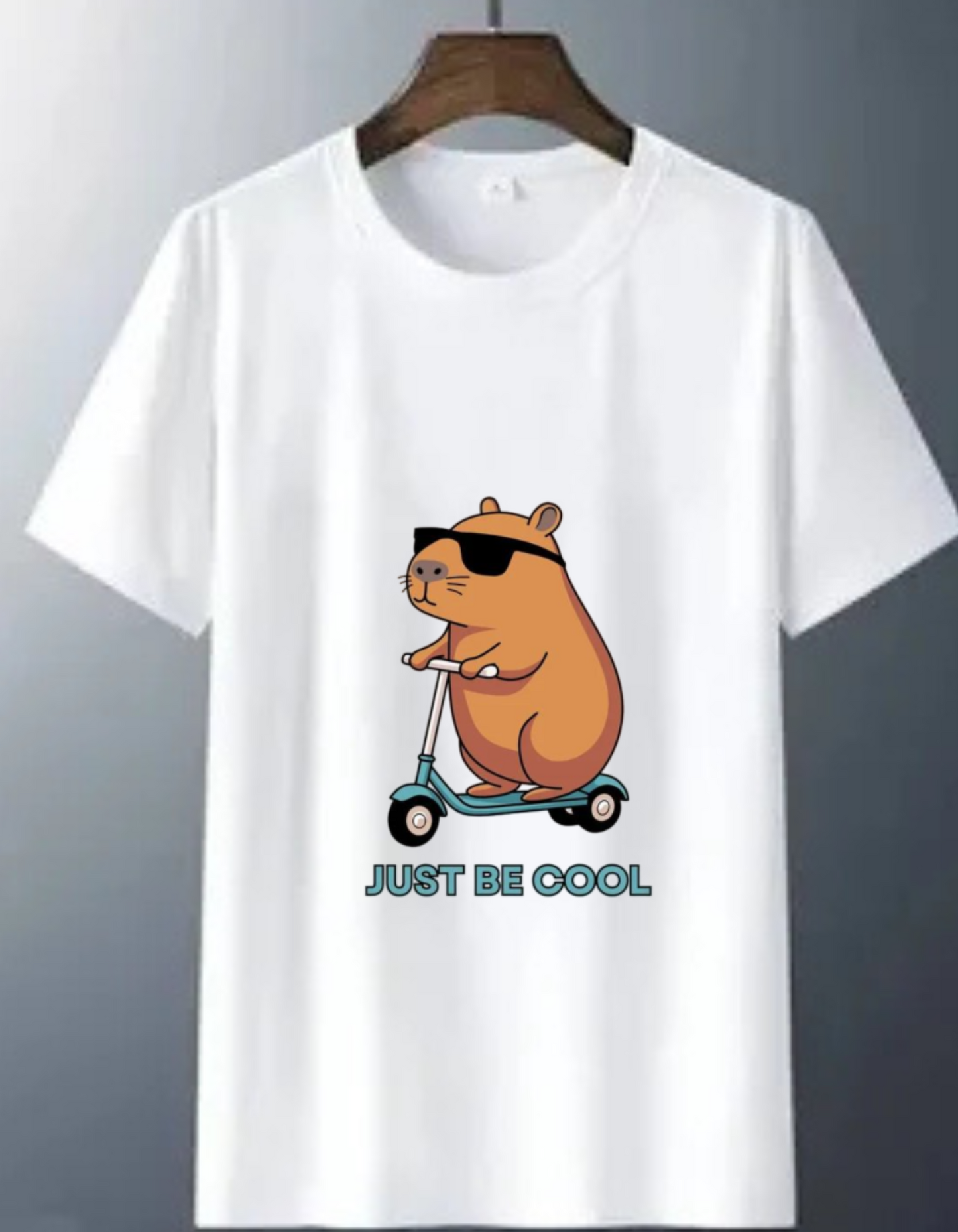 White cool-printed T shirt